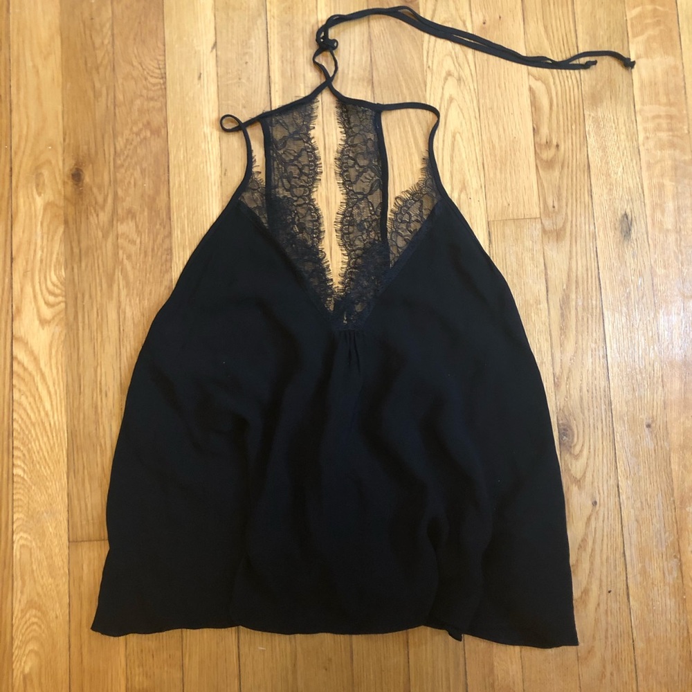 Zara black lace top